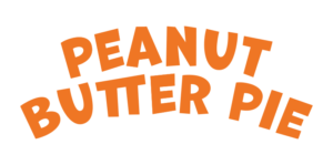 Stylized peanut butter pie text