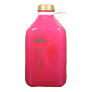 glass bottle filled with fruit punch